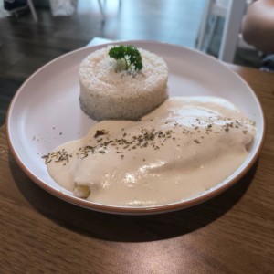 Pescado en Crema de Ajo