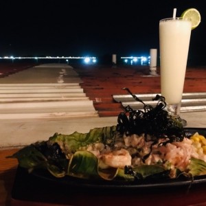 Ceviche y Limonada con coco