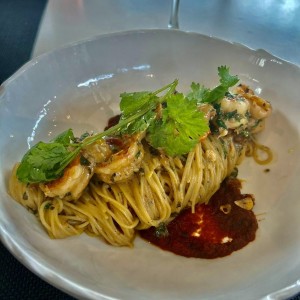 Pasta gamberi aglio e olio