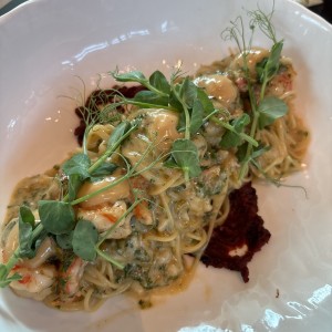 Vermicelli Aglio, olio e gamberi