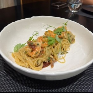 Vermicelli Aglio, olio e gamberi