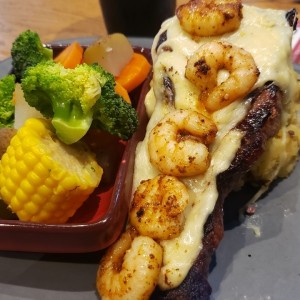 Shrimp'n Parmesan Steak