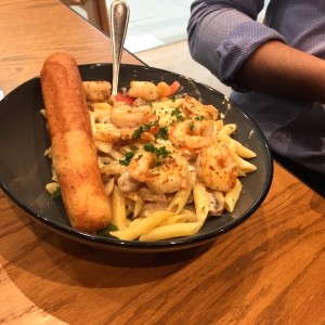 pasta con camarones 