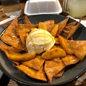 copa de helado - manzanas y tortillas