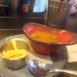 Tortilla chips soup