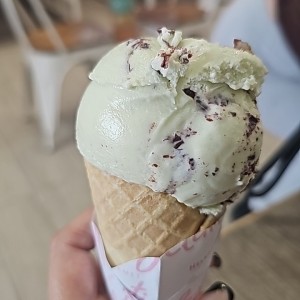 cono menta con chocolate