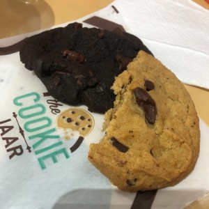 Galletas de doble chocolate y chocolate chunk