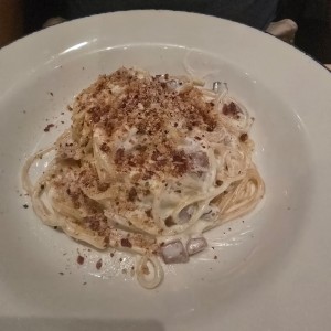 Spaghetti Alfredo e Prosciutto