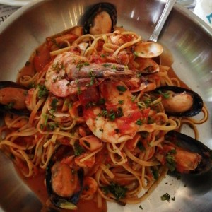 spaguetti con mariscos