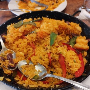 Half-eaten paella 