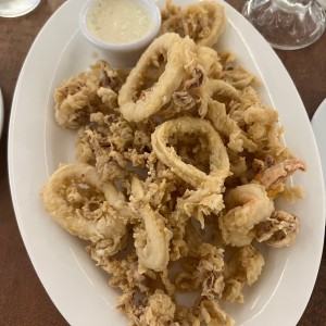 Frito mixto de mariscos, dos personas