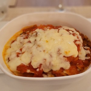 lasagna de carne gratinada