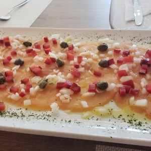 carpaccio fresco de salmon