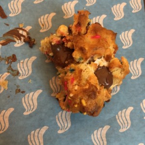 confetti cookie con topping de nutella