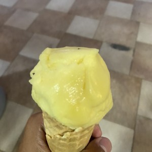 Helado de sorbeto de maracuya