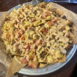 Nachos con carne de pavo