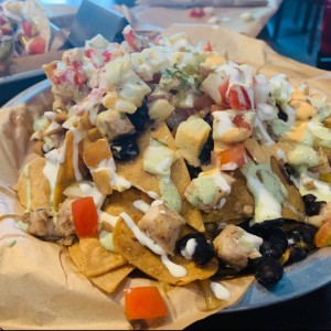 Nachos de pescado dorado 