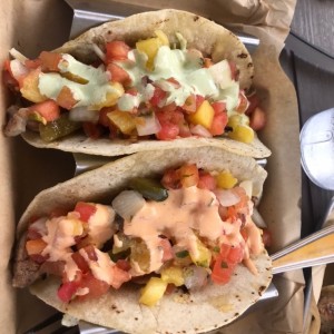 two fish tacos