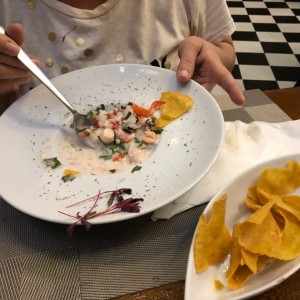 ceviche en leche de coco