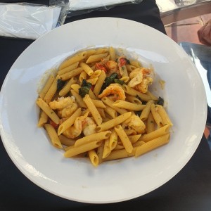 pasta con camarones 