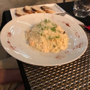 pasta con salmon