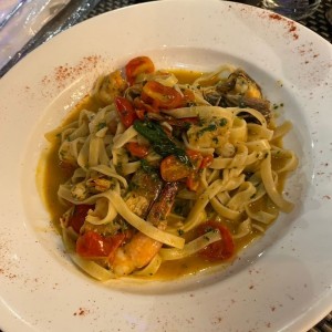 fetuccini con langostino 