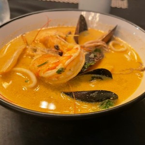 Sopa de Mariscos. Especialidad del Chef. Deliciosa. Super recomendada.