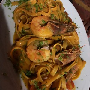 linguini con langostinos