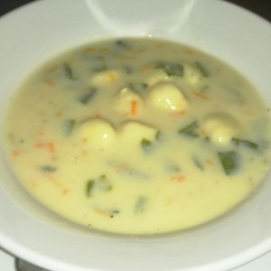 Crema de Gnocchi con pollo