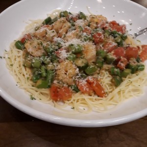 Pasta con camarones