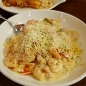 Chicken and Shrimp Carbonara