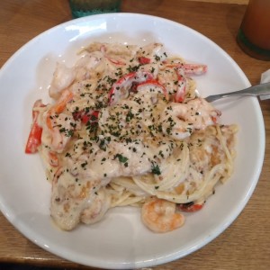 Chicken & Shrimp Carbonara