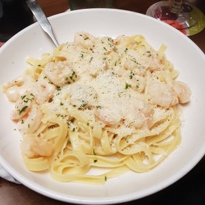 Pasta con camarones