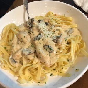 Fetuccini Alfredo con Pollo