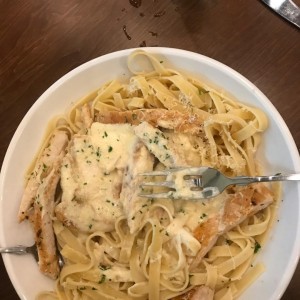 pasta Alfredo con pollo