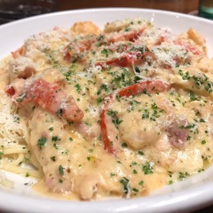 Chicken and Shrimp Carbonara