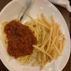 Spaguetti a la bolognesa 