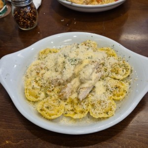 Asiago Tortelloni Alfredo With Grilled Chicken