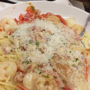 chicken and shrimp carbonara