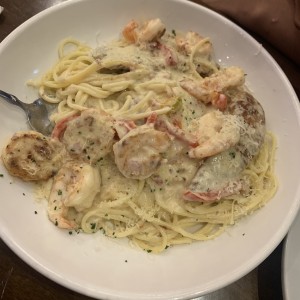 Chicken & Shrimp Carbonara