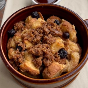 Cacerola de Tostadas Francesas y Blueberries