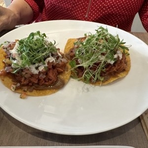 Tostada en Pulled Pork