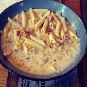 - Penne Alfredo bacon