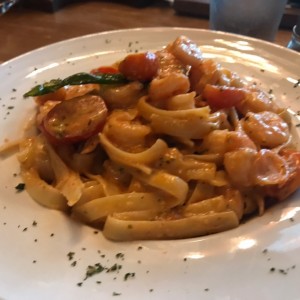 pasta con camarones 