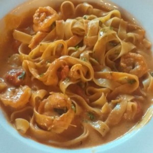 pasta con langostinos