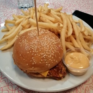 Buffalo chicken burger