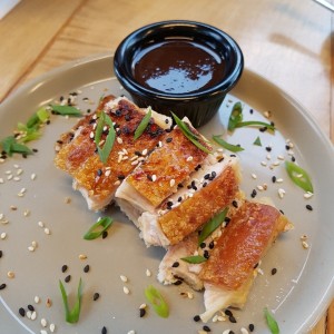 pork belly con salsa de maracuya 