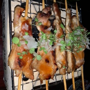 brocheta de pollo