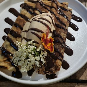 Postre de Crepes de nutella