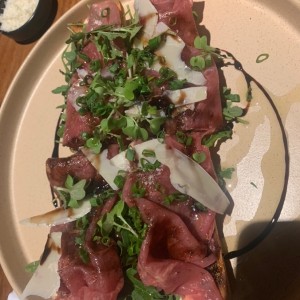 Entradas - Bruschetta de Carpaccio